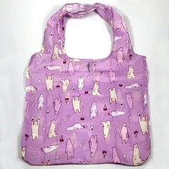 エコバッグ レディース バッグ 収納袋付 ショッパー 軽量 コンビニ袋 新品 送料無料 コンパクト コンビニ 折りたたみ お弁当にちょうどいいマチ付き レジバッグ かわいい