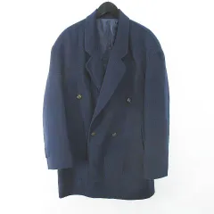 バルマン BALMAIN PIERRE BALMAIN ジャケット 背抜き カシミヤ L 紺系 ネイビー 日本製 ポケット 毛 ウール 無地のサムネイル