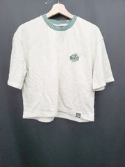 ◇ ⊂ GU 지유 미니 뒷모습 Mrs. GREEN APPLE 콜라보레이션 오분소매 T셔츠 컷소우 사이즈 L 베이지계 레이디스 E [1507100000996]