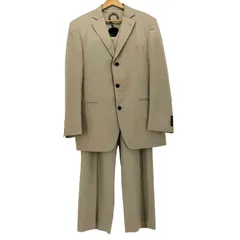 メンズティノラス MENS TENORAS ストライプ ウール 3B テーラード ジャケット ベルト付き 切替 ベスト ツータック スラックス パンツ 3ピース セットアップ メンズ  LLのサムネイル
