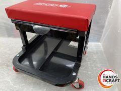 ◇【中古品】【組立済】アステージ ワークシート トレー付き　100kgまで 車、バイク、自転車のメンテに！ 割れ・破れあり WS-003 
