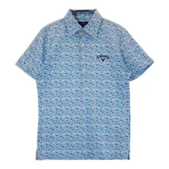 サイズ：M CALLAWAY キャロウェイ  半袖ポロシャツ 花総柄 ブルー系 [240101369806]# ゴルフウェア メンズ ストスト