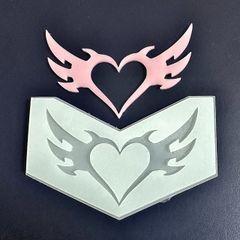 トライバル風ハートモチーフシリコンモールド②(UVレジン対応)236