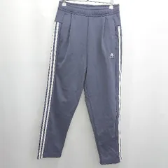 ◇ ⊇ adidas アディダス ウエストゴム 3ライン トラックパンツ サイズM ブルー系 レディース E  【1506230018253】