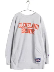 【お得なクーポン配布中!】 90s USA製 チャンピオン リバースウィーブ 2段 プリント スウェット メンズ XL オールド NFL ブラウンズ オフィシャル トレーナー アメフト
