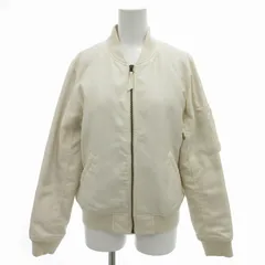 ニコアンド Niko and.. MA-1ブルゾン ボンバージャケット ミリタリー 中綿 裏地キルティング ジップアップ 4 L 白 クリーム ST65SK35TO /FT