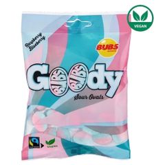 【日本未発売】スウェディッシュキャンディー BUBS goody バブズ　グッディ　サワーオーバル　90g