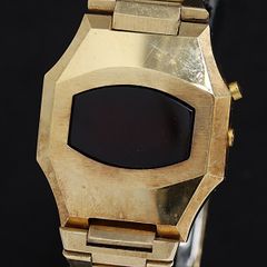 FOSSIL 2002 ゴールド LED 腕時計 JR-7776 ジャンク品 - メルカリ