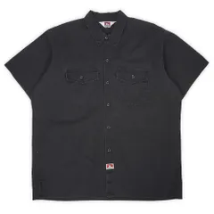 ベンデイビス BEN DAVIS 90s 90年代 半袖 ワークシャツ MADE IN USA アメリカ製 フェード ビッグサイズ 旧タグ ヴィンテージ 古着 メンズ シャツ フェードブラック / 黒 2XL【中古】