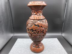 高岡製器 鋳物 村田宏 四方兽耳花瓶 壺 骨董 古美術品。花鳥 鶴 - メルカリ