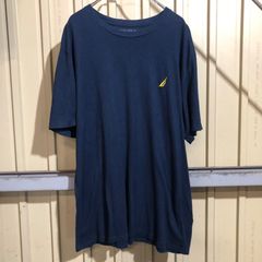 411 NAUTICA ロゴTシャツ ノーティカ XL ネイビー  夏 プルオーバー シンプル ビックサイズ 古着卸アメリカ仕入