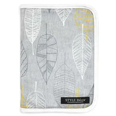 COLORFUL CANDY STYLE 新品   マルチケース 母子手帳ケース ファスナータイプ マルチケース リーフスケッチ リーフ グレー シンプル マルチケース 母子手帳ケース カバー ブランド ファスナー 二人用 2人用 大きめ お薬手帳ケース