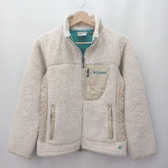 ◇ ⊇ Columbia コロンビア アウトドア 長袖 ダブルジップボアブルゾン サイズS アイボリー系 レディース E  【1507280005552】