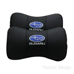 新品未使用 スバル Subaru ロゴ刺繍 本革 レザー 自動車 2個セット ネックパッド 頚椎サポート 首枕 汎用品 4色は選択できます  XV B4 BRZ G4 S4 WRX インプレッサ レヴォーグ XV BRZ kkk