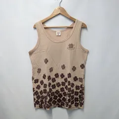 DRUG store's ドラッグストアーズ レディース タンクトップ ベージュ 花柄 コットン