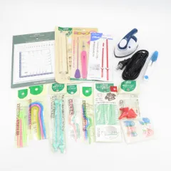 【まとめ売り】Clover (クロバー手芸用品) 手編み用グッズ なわあみ針など PIERIAミニアイロンつき 編み物 裁縫 手芸道具