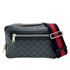 【GUCCI/グッチ】478325 スリングバッグ ボディバッグ GGスプリームキャンバス ブラック ユニセックス 【中古】【真子質店】【BL】