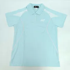 【未使用】ティーエスピー JTTA 卓球 ウェア 半袖 ユニフォーム ゲームシャツ ポロシャツ シャーリーシャツ M クリスタルブルー レディース TSP