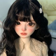 BJDドール用 1/3 1/4 1/6 ウィッグ カツラ ロングヘア  ウェーブ オシャレ  白 黒 カワイイ おもちゃホビーグッズ  DOLL ドールアクセサリー ドールウィッグ