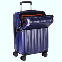 ブレーキ付き ストッパー付き フロントオープン トップオープン 拡張機能 機内持ち込みサイズ ジッパーキャリー レスト キャリーケース スーツケース 35L(43L) [トラベリスト]