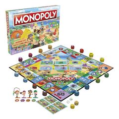 ハズブロ(HASBRO) モノポリー あつまれ どうぶつの森 キッズボードゲーム、子供にやさしい家族ゲーム、8才以上 2~4人のプレイヤーで遊ぶ面白いボードゲーム