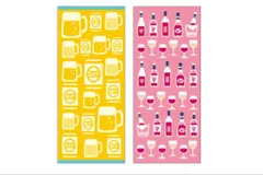 マル 【送料無料】 【ポルッカパターン】フェイスタオル2Pセット【ビール・ワイン】【飲み物】【ポルトガル】【フィンランド】【名産】【シンプル】【高級】【西欧】【タオル】【たおる】【フェイスタオル】【2枚組】【2枚入り】【2枚セット】【雑貨】【グッズ】
