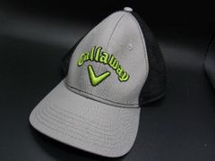 ■美品■ Callaway キャロウェイ キャンバス キャップ 帽子 レディース メンズ グレー系×ブラック系 DE2723