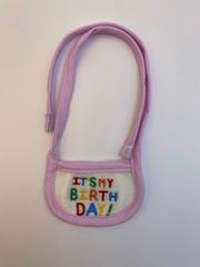 ペット用品 ペット用エプロン　it's my birthday 犬用　猫用　誕生日お祝い　かわいい　おしゃれ　小型犬　中型犬　お散歩　安い　birthday  ピンク