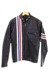 ショット SCHOTT ライン入り シングルライダース 黒 671H 38 ジャケット ブラック 103MT-1097