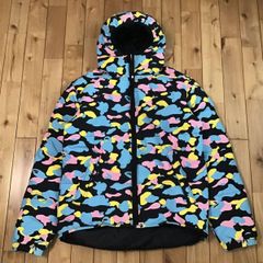 ★XL★ マルチカモ ダウンジャケット a bathing ape BAPE cotton candy camo multi camo エイプ ベイプ アベイシングエイプ 迷彩 NIGO