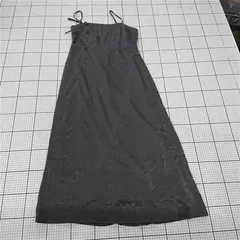 ◇ ⊂ Louere ルエレ サテン調 ロング丈 キャミ ワンピース サイズXL グレー系 レディース E  【1509300009564】