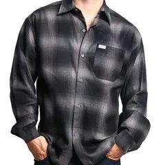 LA発祥 アメリカ製 CALTOP キャルトップ フランネル チェック 長袖 ボタンシャツ D.Grey ダークグレー