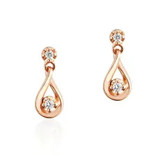 【在庫処分】4℃ (ヨンドシー)しずく ダイヤモンド K18 ピンクゴールド（P