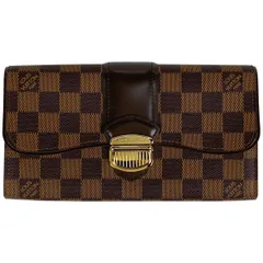 ルイ・ヴィトン Louis Vuitton ポルトフォイユ システィナ 二つ折り 長財布 ダミエ ブラウン N61747 レディース 【中古】
