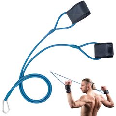 【CocoFill】トレーニングチューブ 筋トレグッズ ブルー(Heavy 6x13mm) ゴムバンド 体幹 野球トレーニング ストレッチバンド 筋トレ フィットネス [ブルー] [Sporty]