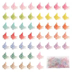 髪留め 髪飾り 髪爪クリップ ヘアアクセサリー バレッタ ランダムな色 学園祭 蝶のヘアピン 卒業式 50個セット ヘアクリップ 入学式 ヘアクリップ プレゼント ミニ