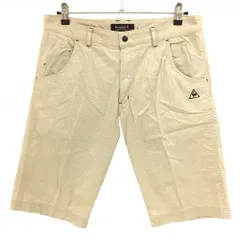 ルコック ハーフパンツ ベージュ×黒 ドット メンズ 4 ゴルフウェア le coq sportif