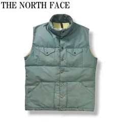 茶タグ！ノースフェイス★緑　M◎ナイロンフィッシングベスト★ 70s THE NORTH FACEノースフェイス 茶タグ ダウンベスト 緑 M