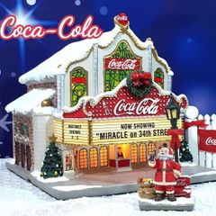 美品 コカコーラ 【 クリスマスの映画館 】 アメリカの古い街並み