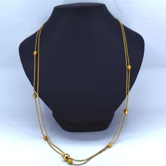 Pierre Cardin ピエールカルダン 金メッキ ダブルチェーン ネックレス