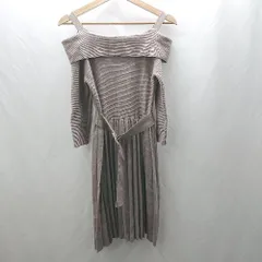 ◇ ⊇◎ JILL STUART ジル スチュアート 長袖 ロング ニットワンピース サイズFR ピンクベージュ レディース E  【1503050007825】