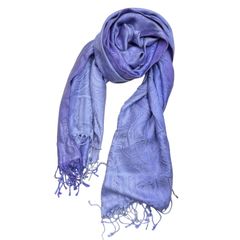 ETRO Milano ペイズリー柄 シルクシフォンストール ブルー系 - メルカリ