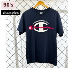 90s champion USA製　90年代　チャンピオン　プリントTシャツ　ロゴTシャツ　シングルステッチ　アメリカ製　古着　ヴィンテージ　アメカジ　メンズ　レディース　ユニセックス　ファッション　M
