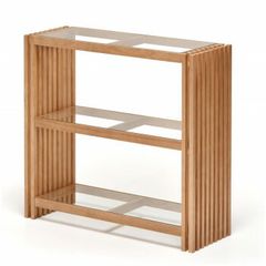 ニトリ限定品ジャパンディ北欧間仕切りシェルフ80 (NA)ルーバー引戸