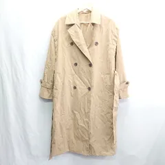 ◇ ⊇ ◎ GU ジーユー 長袖 トレンチコート サイズM ブラウン レディース E  【1412260016407】