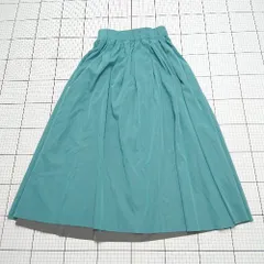 ◇ ⊂ le coeur blanc ルクールブラン シンプル ロング フレア スカート サイズ表記なし グリーン系 レディース E  【1508200021126】