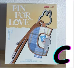 【正規品】LABUBU ラブブ Pin for love　イニシャルチャーム【C】　キーホルダー　POP MART