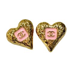 未使用品◎CHANELシャネル　ピアス/ハート/ココマーク/ピンク/ゴールド