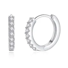 フープ [SXT.YUME ピアス レディース スワロフスキージルコニア採用 金属アレルギー対応 フープピアス アレルギーフリー シルバー …