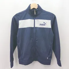 ◇ Φ PUMA プーマ ロゴ入り スポーティー 長袖 スポーツウェア サイズ140 ネイビー系 キッズ E  【1507280007808】